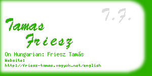 tamas friesz business card